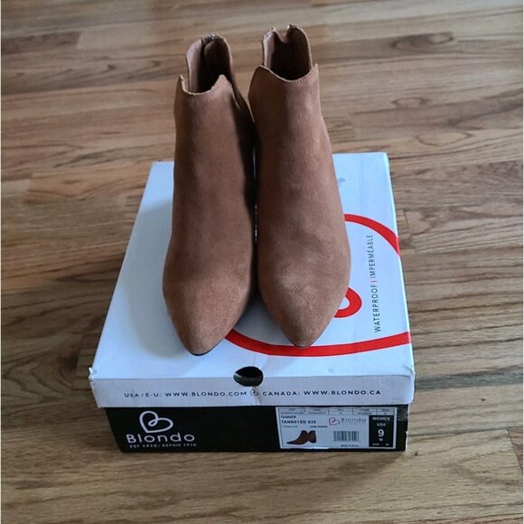 Blondo Tanner Boots Womens 9.5 Waterproof Block Heel Ankle Winter Bootie - Picture 2 of 12